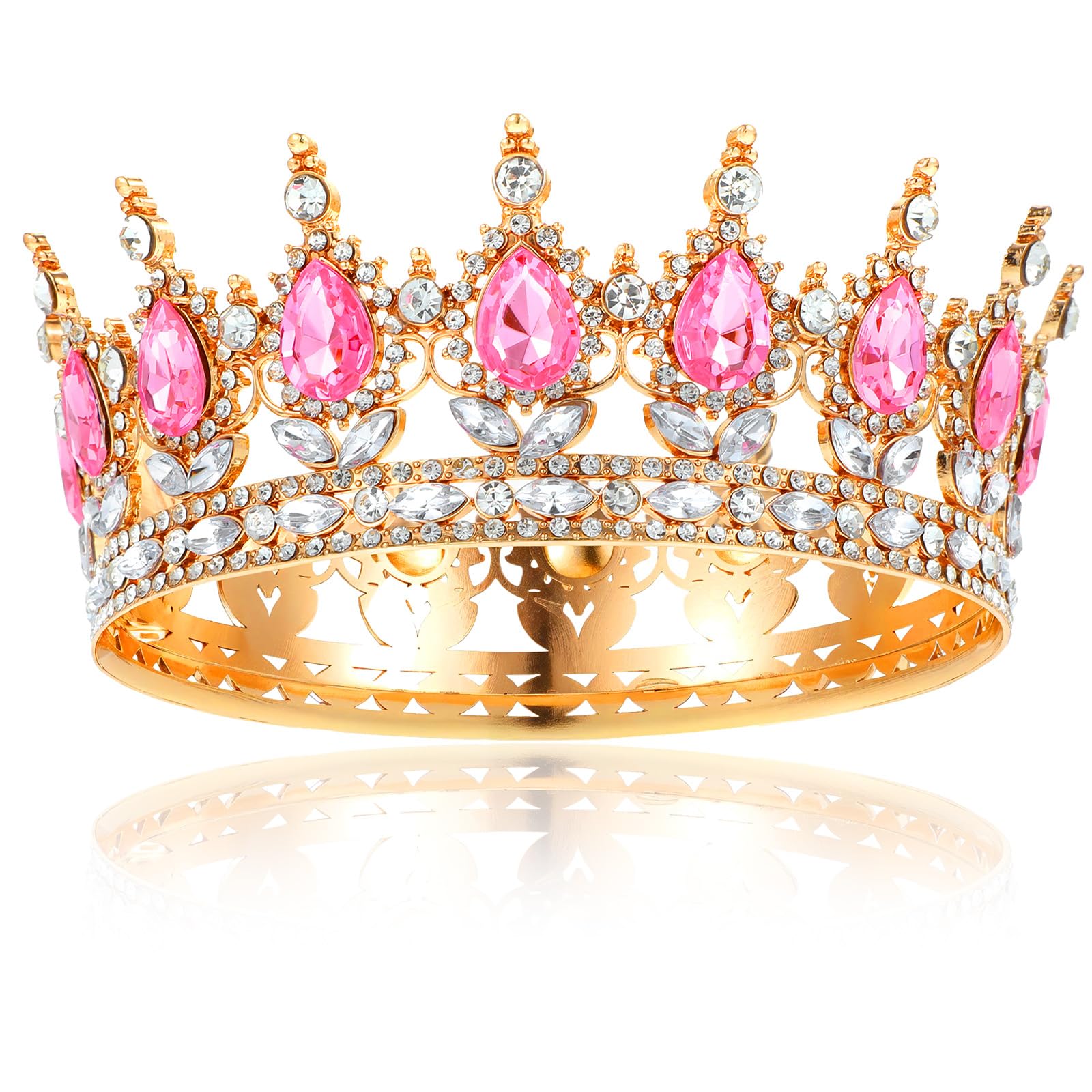 1 sztuka korona dla panny młodej, diadem księżniczki, kryształowa diadem, diadem księżniczki, kryształki stras, opaska na czoło, korona na wesele, tiary, brokatowy diadem, ozdoba do włosów, korona na