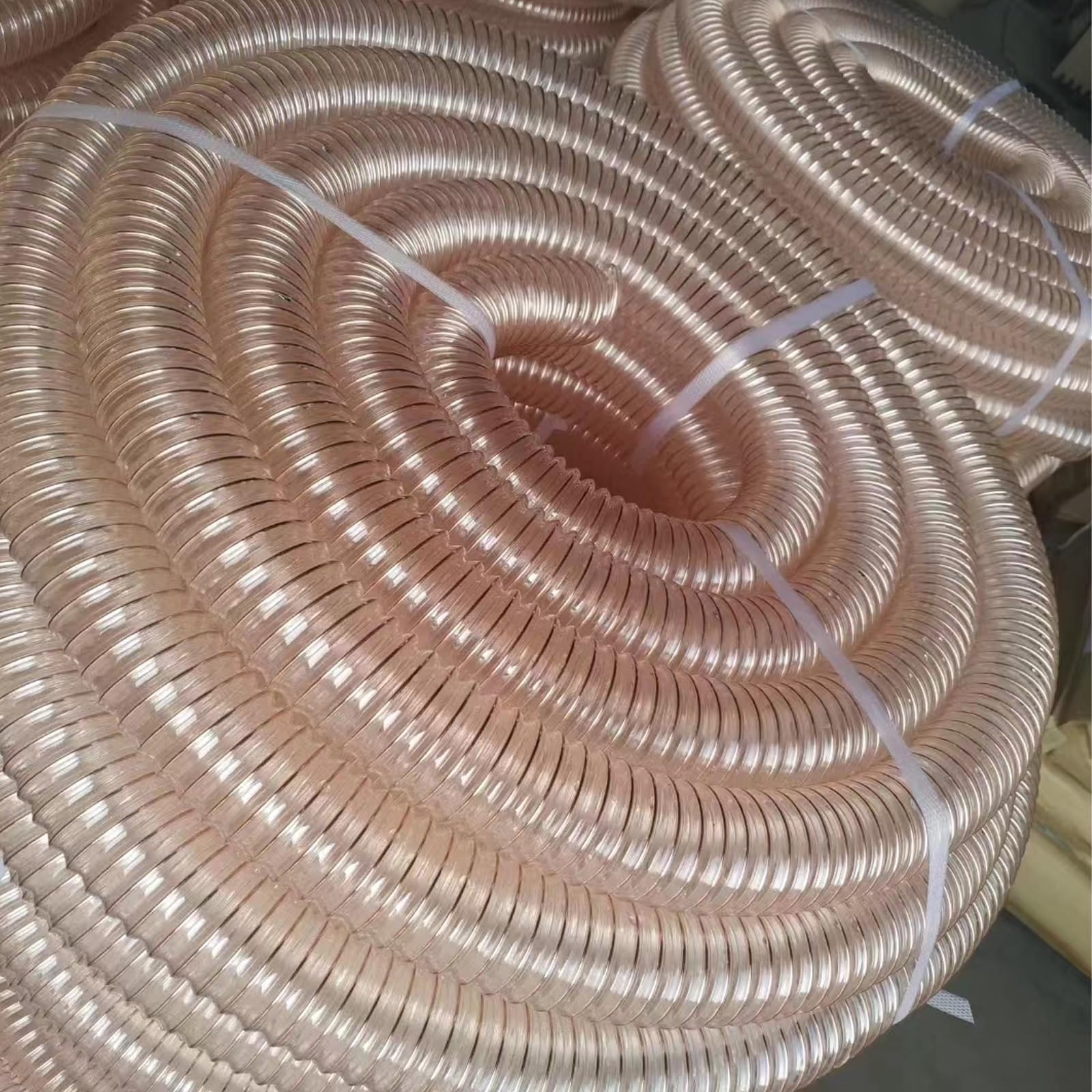 Manguera de recogida de polvo, manguera de vacío flexible resistente, manguera de extracción de desechos transparente de 3.3 pies, 325 mm de diámetro para sistemas de recogida de polvo y aspiradoras
