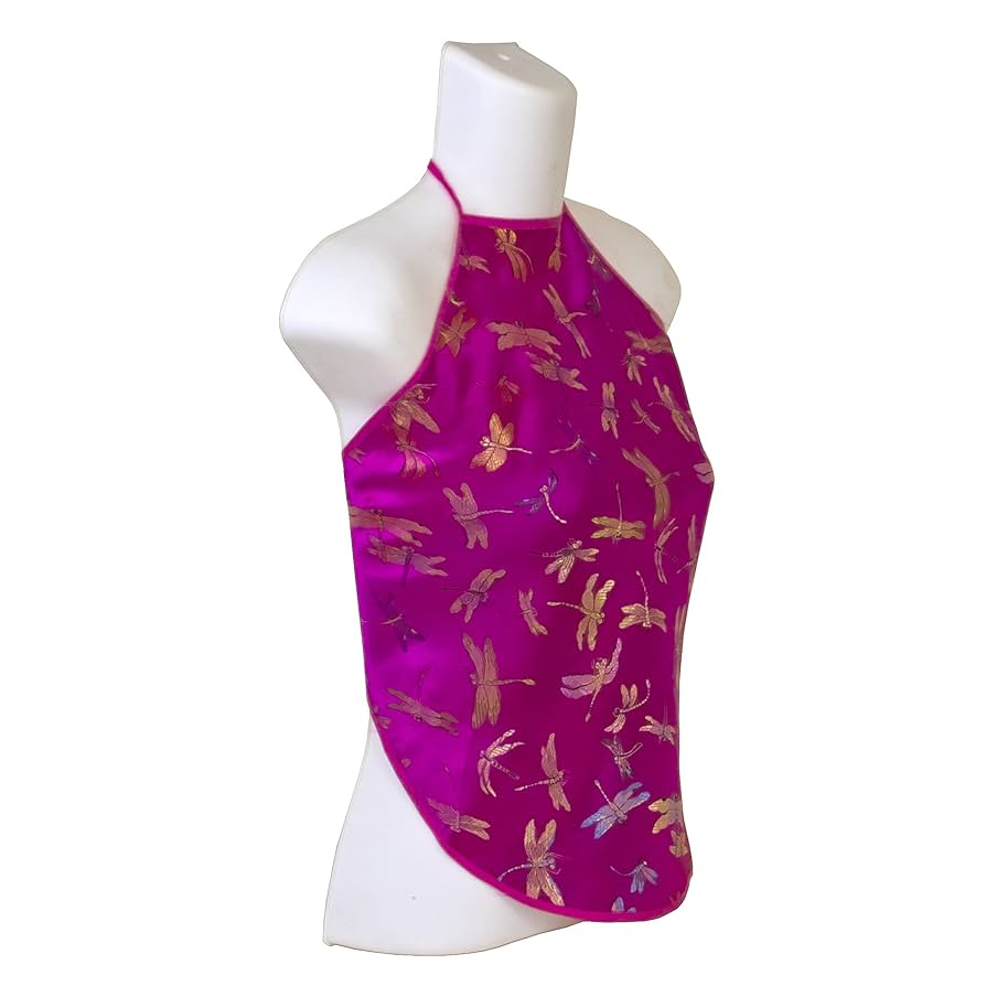 Amazon.com: G'z Chinese Dragonfly Brocade Halter Tops - Hot