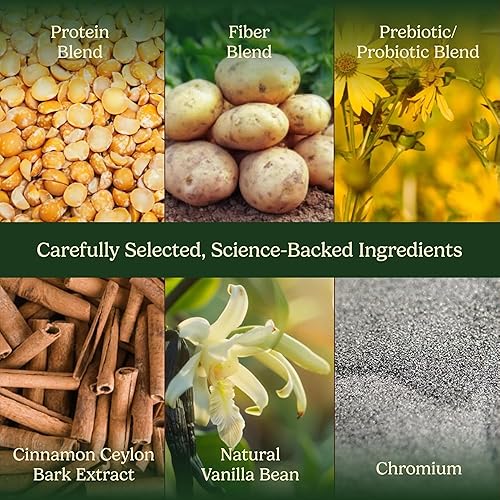 Miniatura 9 de Field's Great Batido de proteína de vainilla todo en uno a base de plantas, envejecimiento saludable, 1.06 onzas de proteína, 0.18 onzas de fibra +