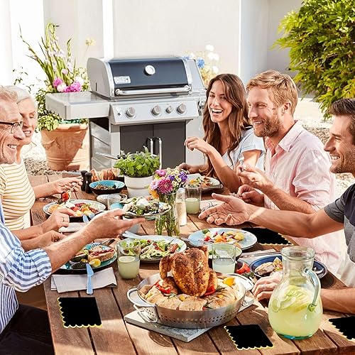 Miniatura 6 de Paquete de 200 servilletas de papel negro  Servilletas de cóctel festoneadas de papel dorado para suministros de fiesta temática, cumpleaños, baby