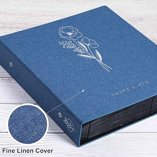 Vista 176 de Lanpn Álbum de fotos de 4 x 6 pulgadas, 600 bolsillos, cubierta de lino, álbumes de imágenes grandes con capacidad para 600 fotos horizontales