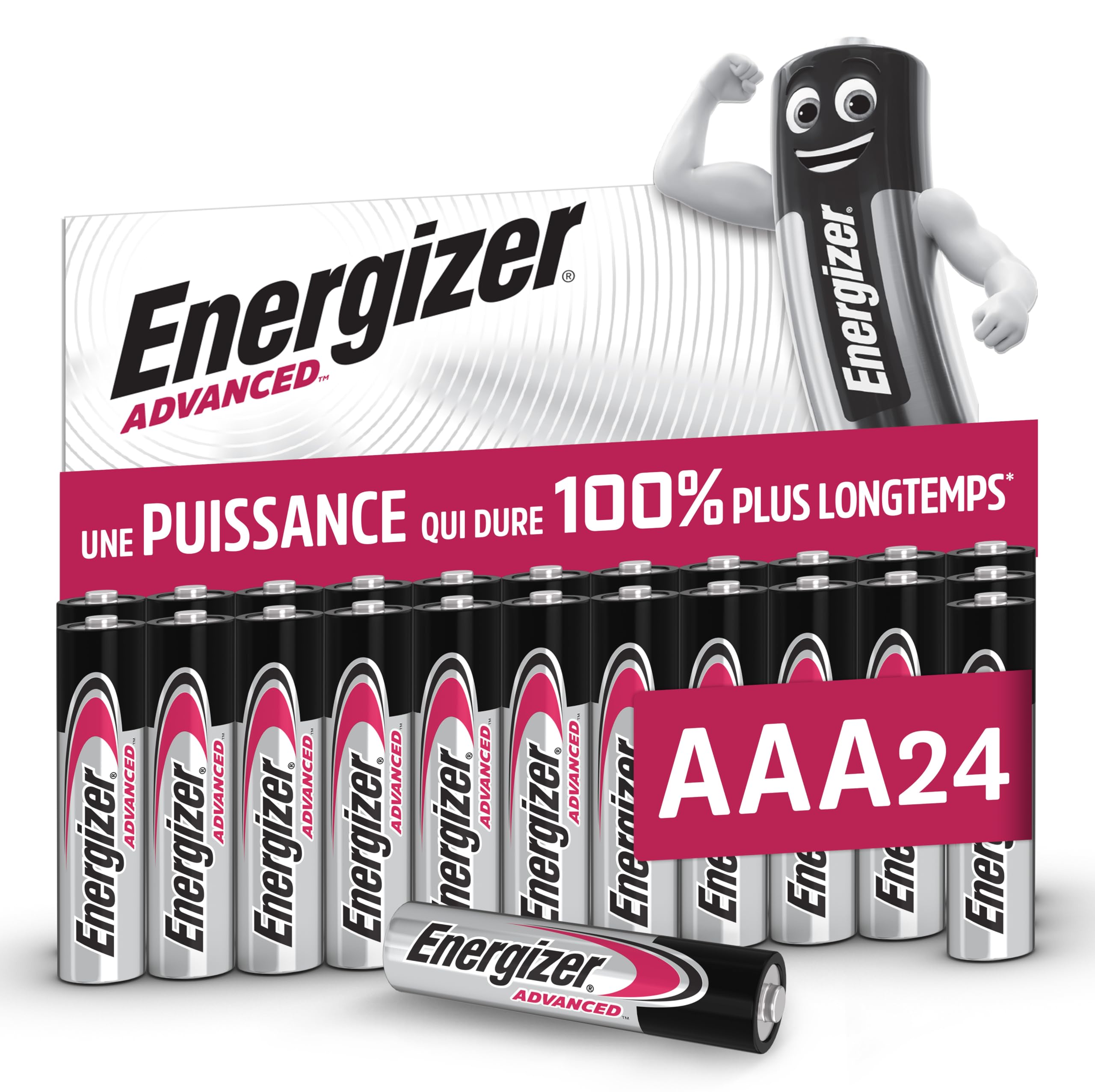 Energizer Advanced - Piles AAA (Lot de 24) Micro LR03 Alcaline 1,5 V - Haute Performance - Télécommandes, Jouets et Électroniques - Made in EU - Emballage 0% Plastique - Conservation 10 Ans