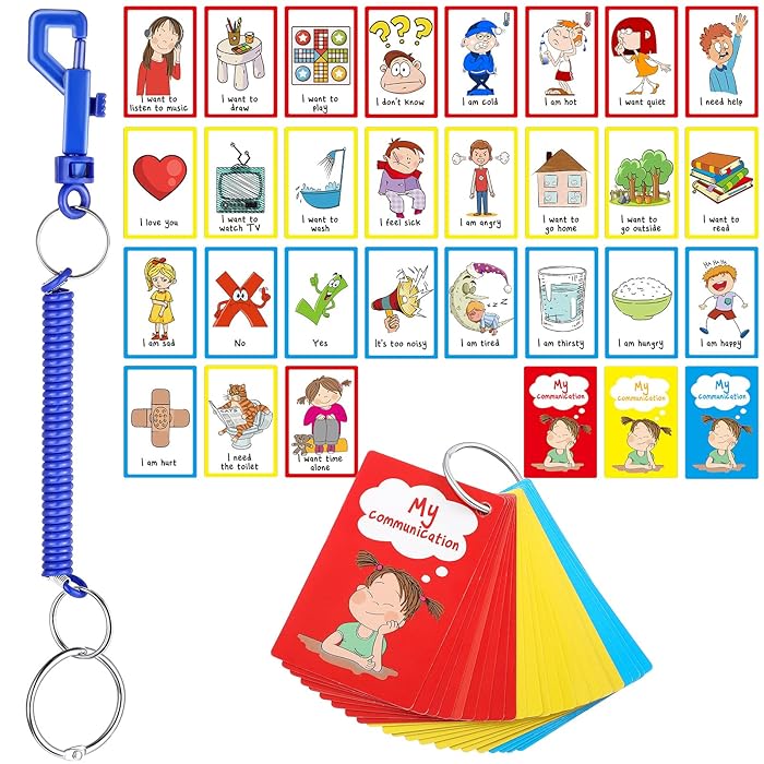 Buy 27 Autism Communication Cards Visual Aid Nonverbal Communication