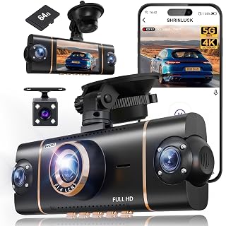 4 Channel Dash Cam, 4K + 3 x 1080P Front/Rear/Inside/Side 360°View - Amazon product rated Grade B