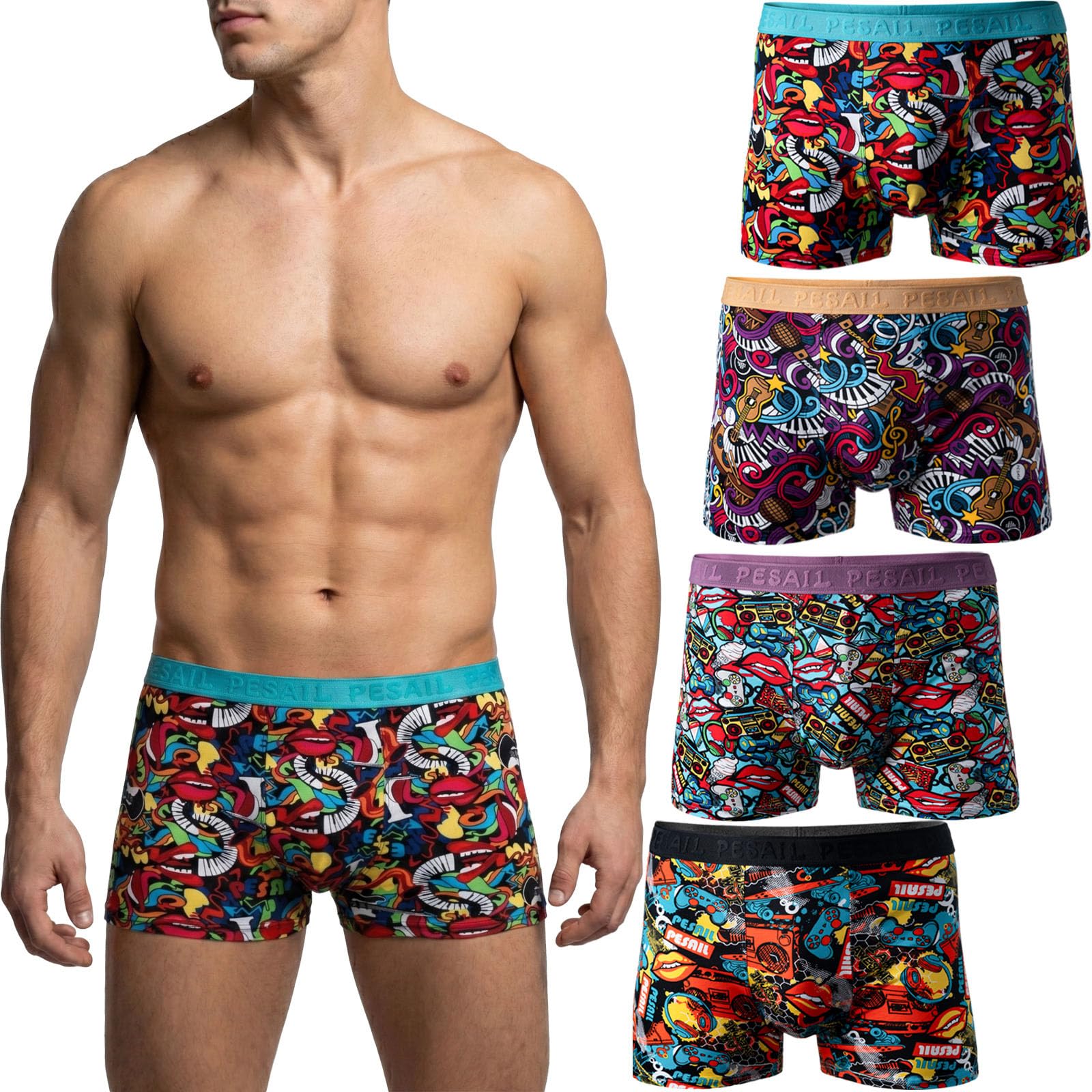 Pack de 8 calzoncillos bóxer de hombre en algodón y modal multicolor 8