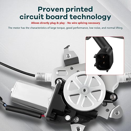 Miniatura 5 de FINDAUTO Elevalunas eléctrico delantero derecho del lado del pasajero para 2005-2010 para Nissan Frontier 741-349 Elevalunas y conjunto de motor con