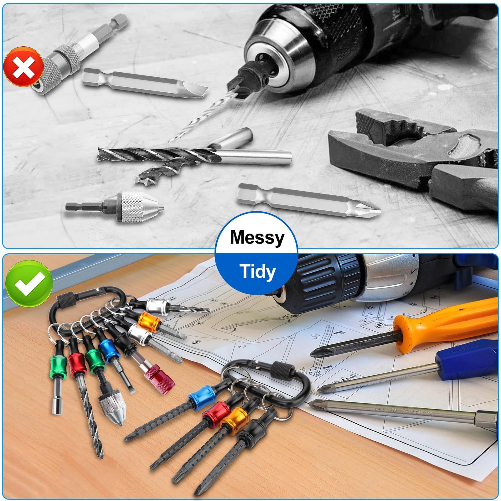 TKG様 Amazon | TSV 12個 1/4インチ 六角シャンク ドライバー ビット