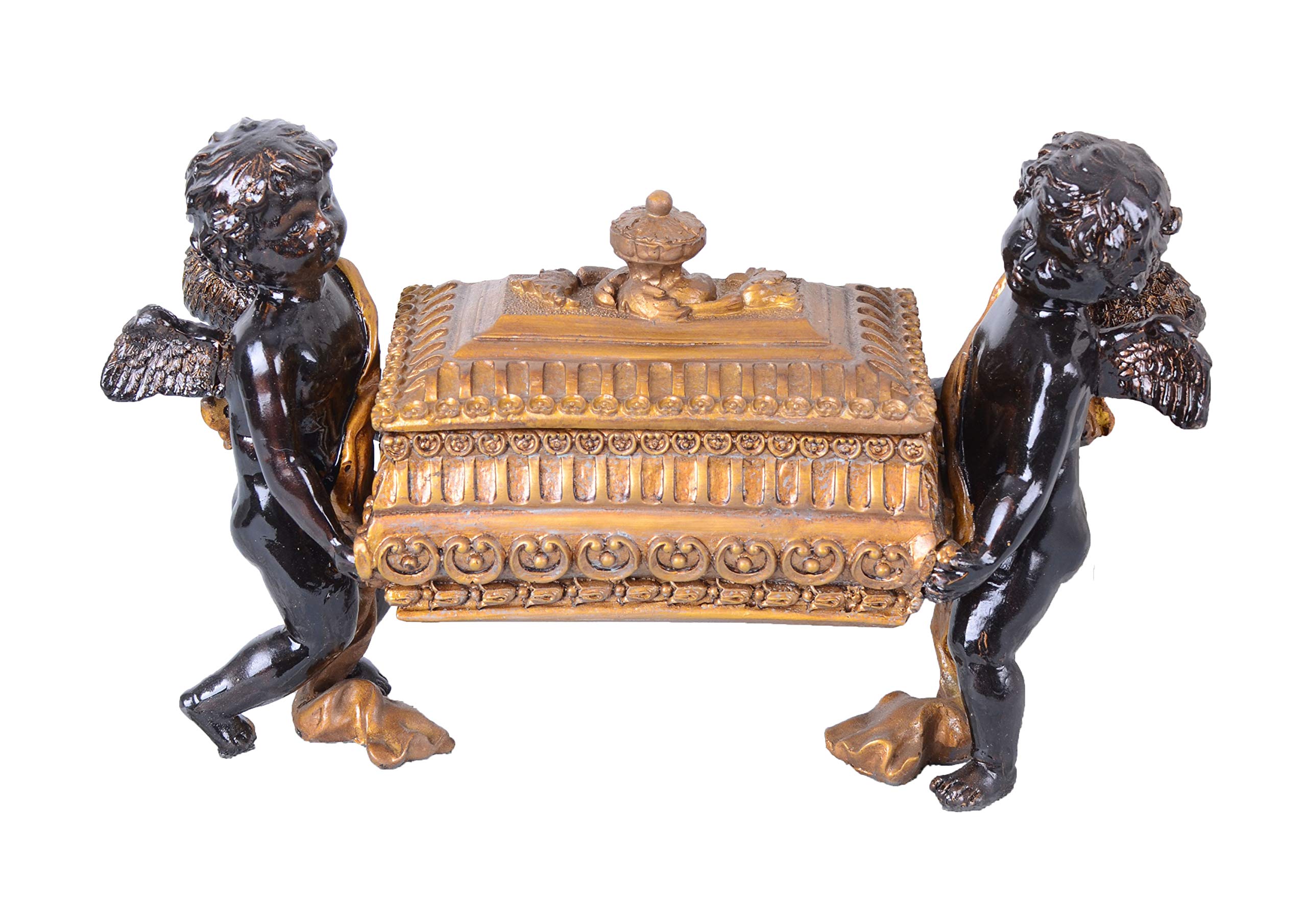 Prachtvolle Schmuckschatulle mit zwei Engeln Barock Stil IS200 Palazzo Exklusiv
