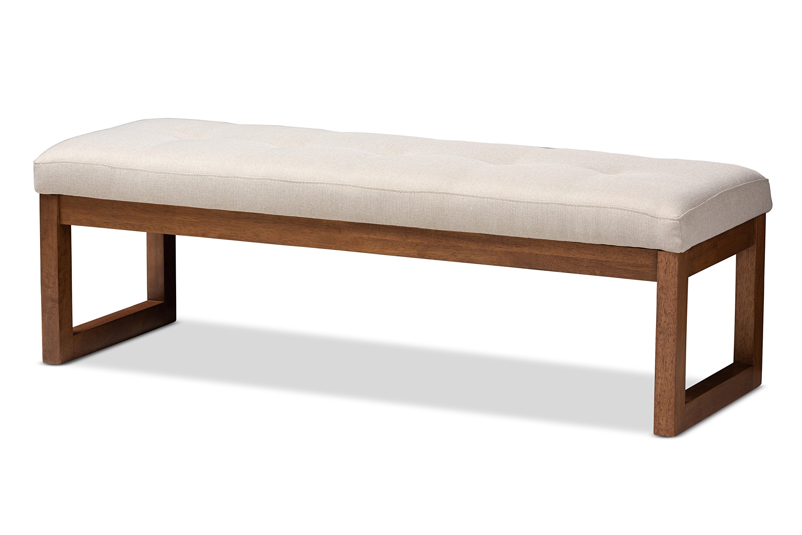 Baxton Studio Rayline Bench, Light Beige