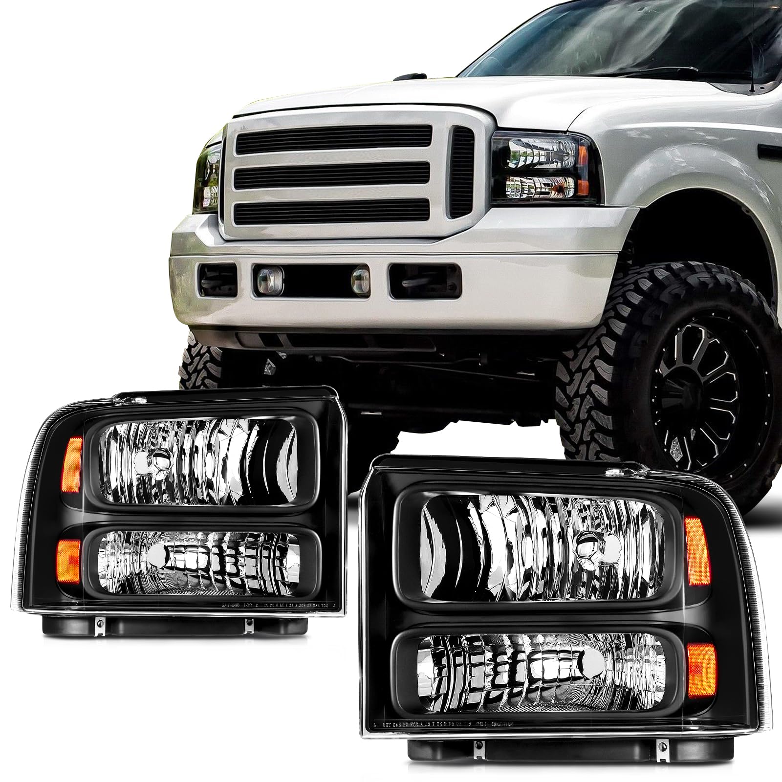 SCITOO Headlight Assembly Fit 2014-2021 For Toyota 4Runner Black Housing Amber Reflector Pair Headlights 81170-35571 — view 67