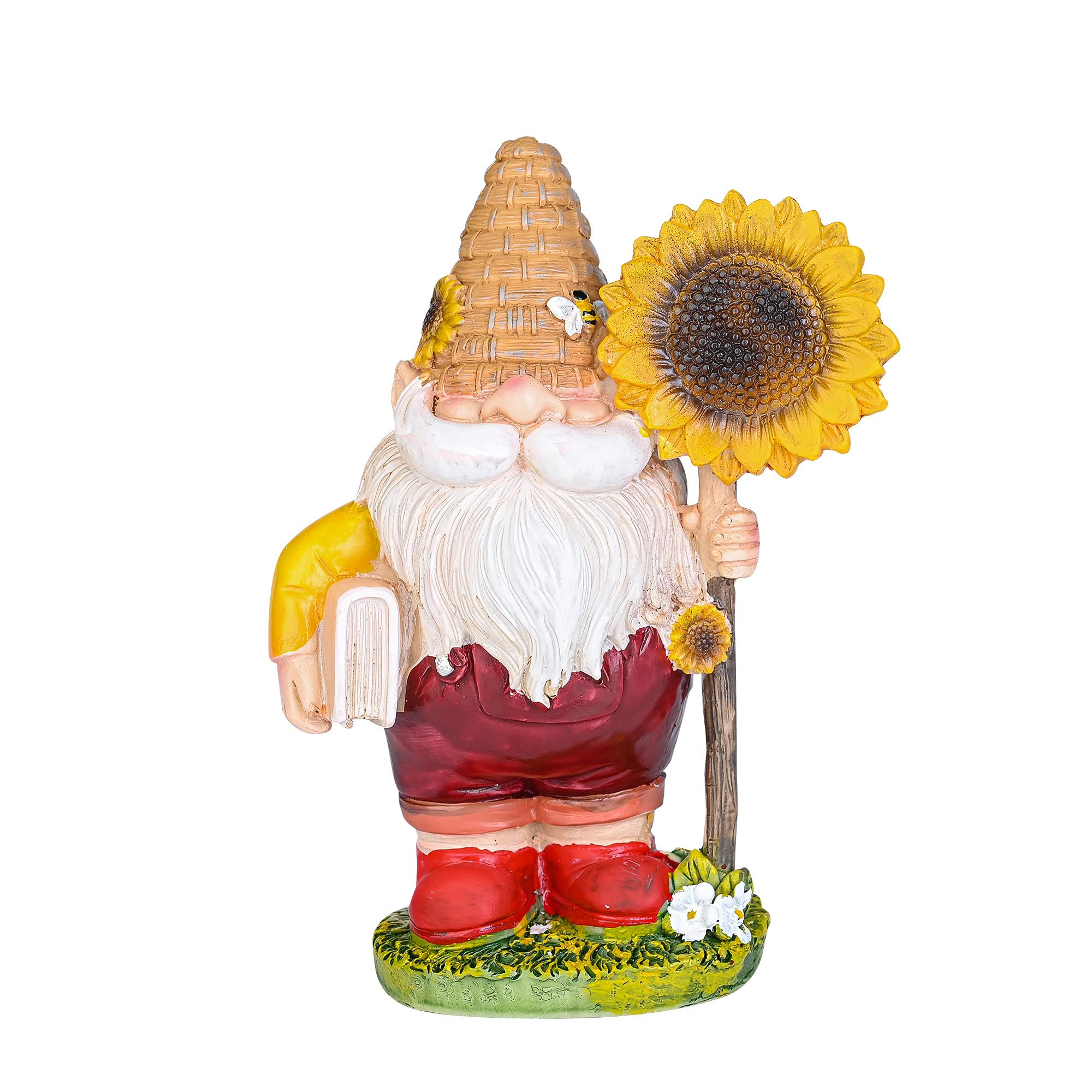 BESLIME Outdoor Garden Dwarf Lawn Statue, Sunflower Dwarf Garden Decoration, Terrace Statue, Lawn, Garden Art Decoration, Housewarming Decoration Gift, 6.5 inches high, A-Sunflower