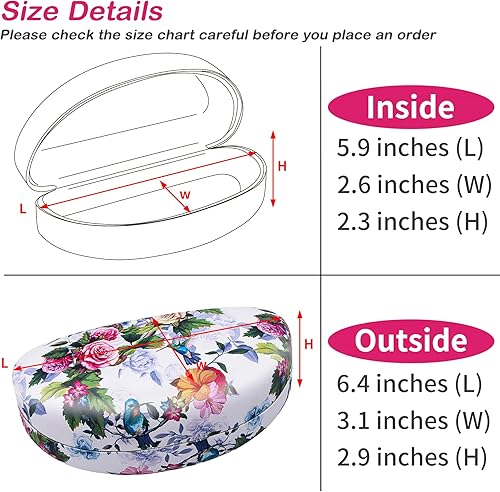 Miniatura 2 de Estuche rígido para gafas de sol, varios patrones de cuero para gafas de sol,Gafas con paño de limpieza