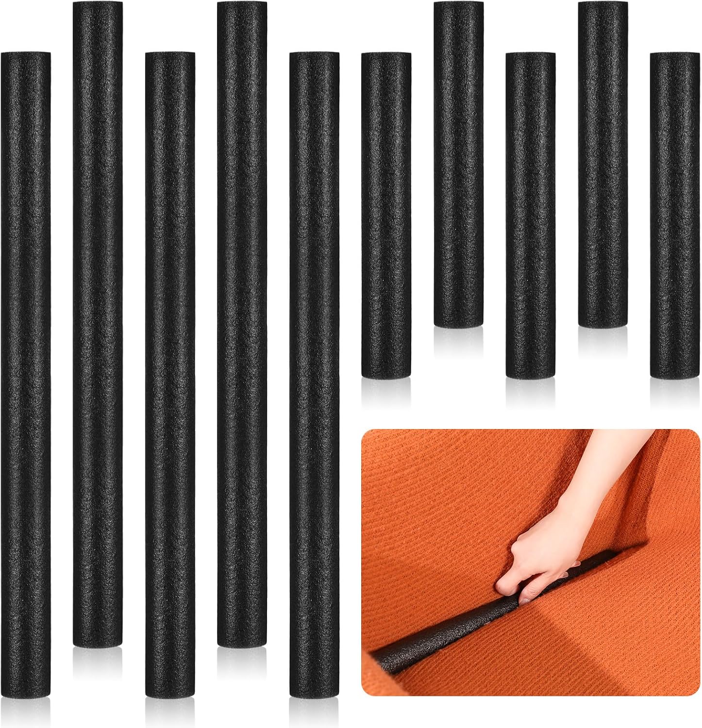 LEIFIDE 10 Pcs Sofa Slipcover Tuck Grips in Two Sizes, 15.7" and 7.9" Thicker