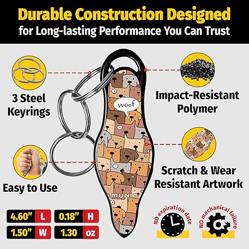 Miniatura 20 de MUNIO Llavero de autodefensa, ligero, elegante y portátil herramienta de seguridad para mujeres y hombres, Kubotan no letal, fácil de usar, aprobado