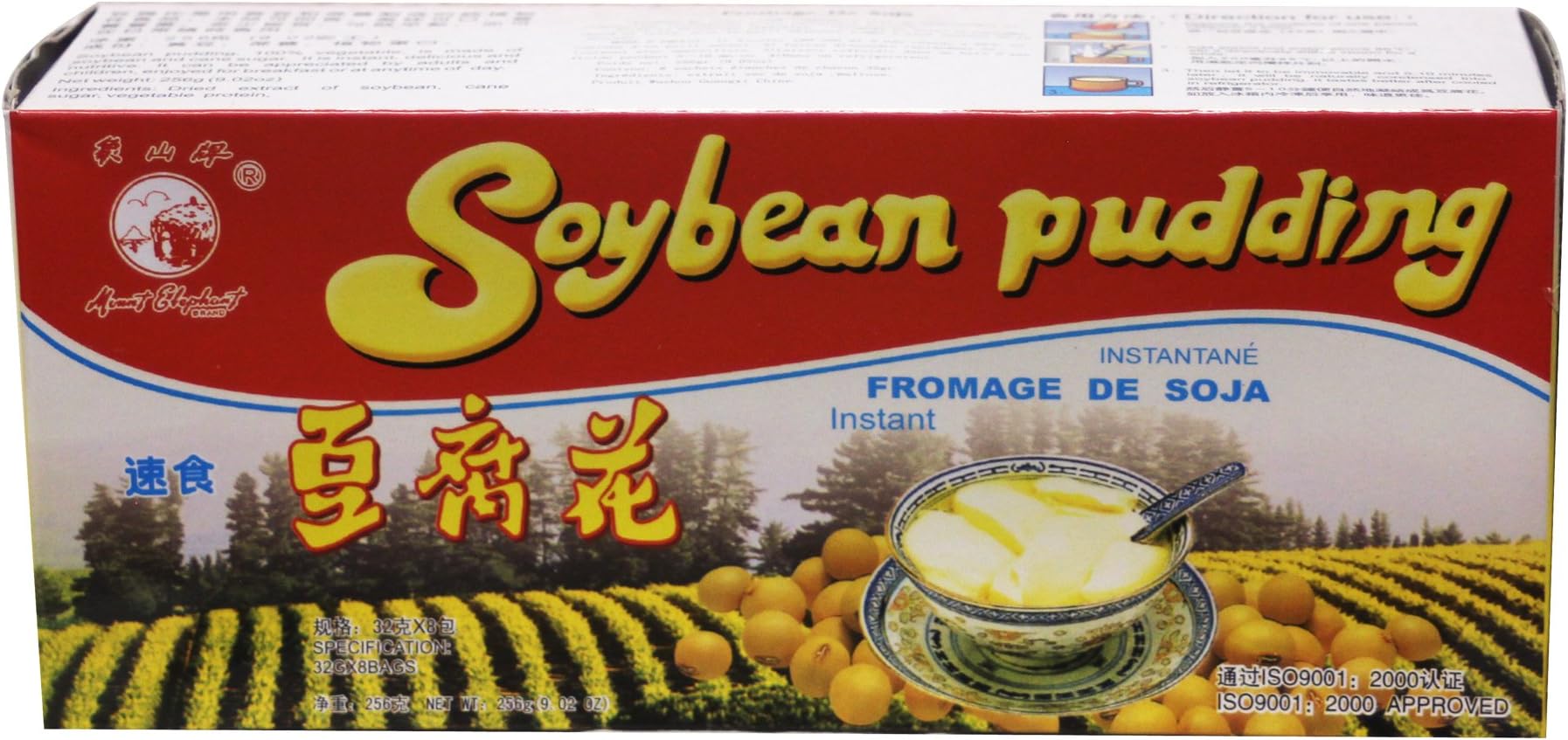 即食豆腐花 instant Fromage De soja Soybean Pudding 9.02 oz (Pack of 3)