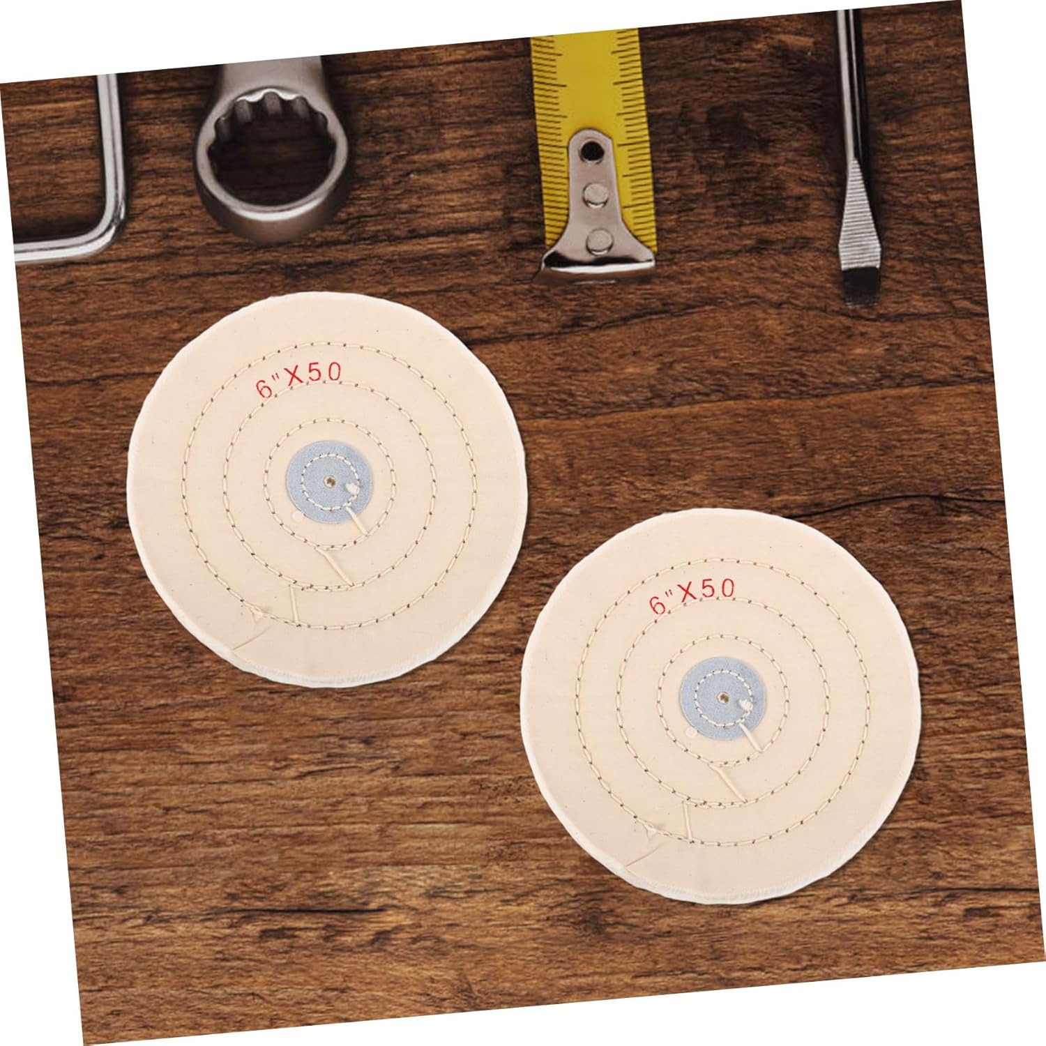 DOITOOL 5pcs Versatile Grinding Supplies Cotton Buffing Wheels for Polishing Wood Carving Waxing Mirror Finish Easy Maintenance