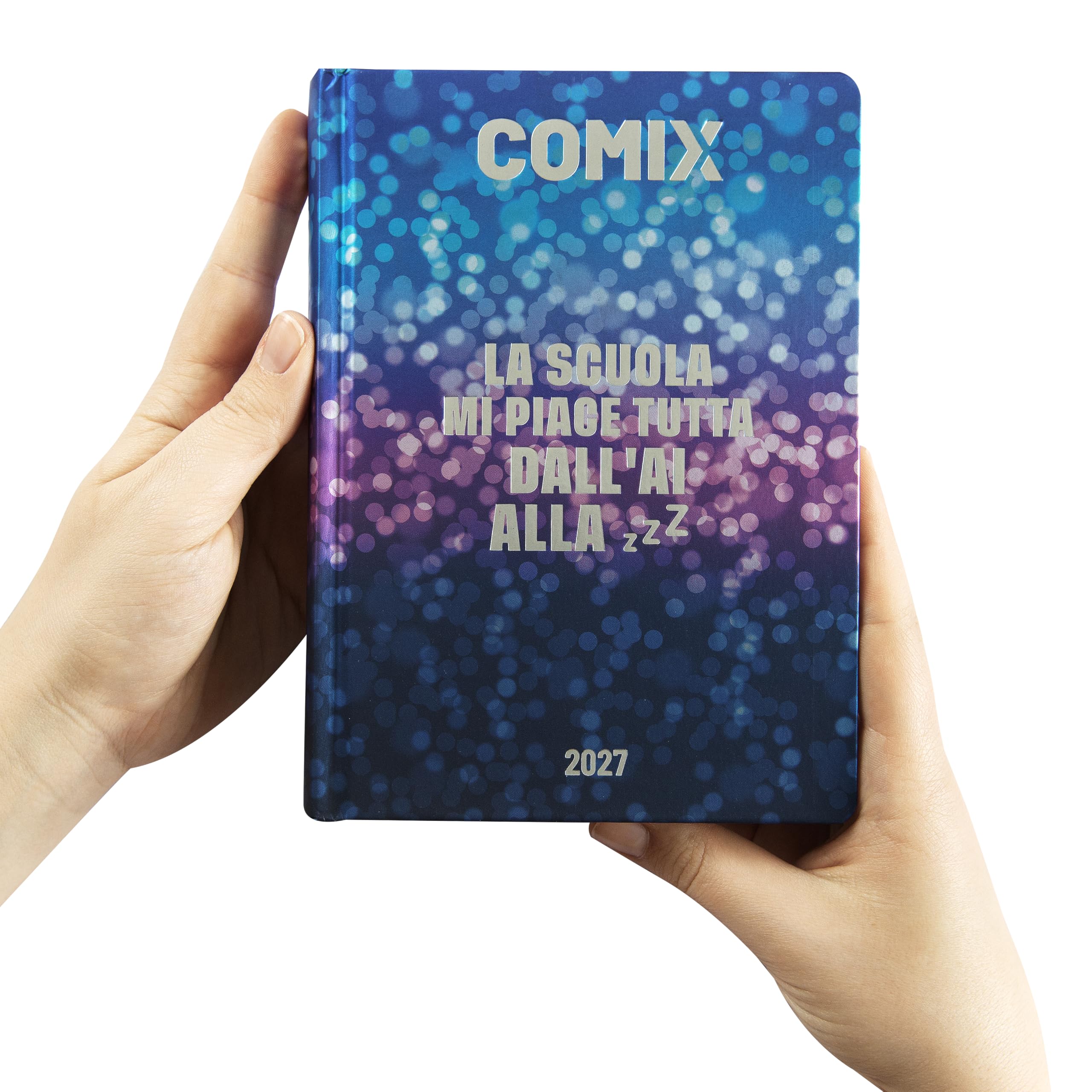 COMIX - Agenda 2027 Giornaliera 16 Mesi, Diario per Scuole Medie e Superiori, con Copertina Rigida, 576 Pagine con Grafiche e Fumetti, Ideale per Ragazzi e Ragazze, 13x17,8 cm