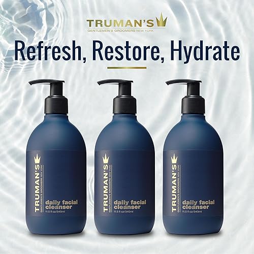 Miniatura 4 de Truman's Gentlemen's Groomers - Limpiador facial para hombres - Aceites de menta y eucalipto, lavado facial masculino hidratante - Elimina el sudor