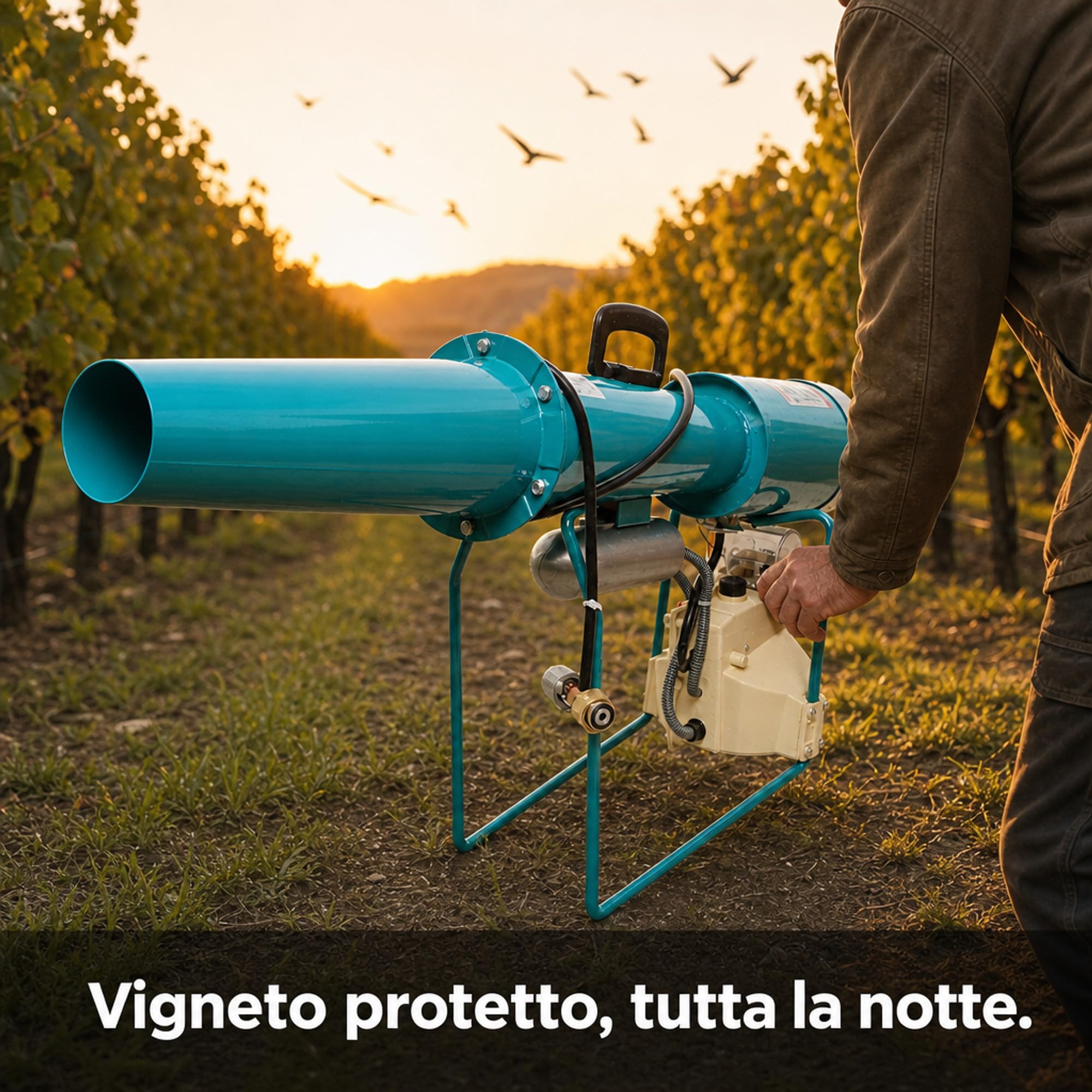 Cannone a Gas GPL spaventa Uccelli e ungulati per Colture e vigneti
