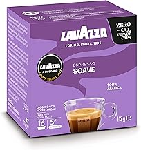 LAVAZZA - Cafe Espresso Soave - Café Capsule A Modo Mio - 100 % Arabica - Café Doux et Léger - 16 Capsules Compatibles Lavazza A Modo Mio®