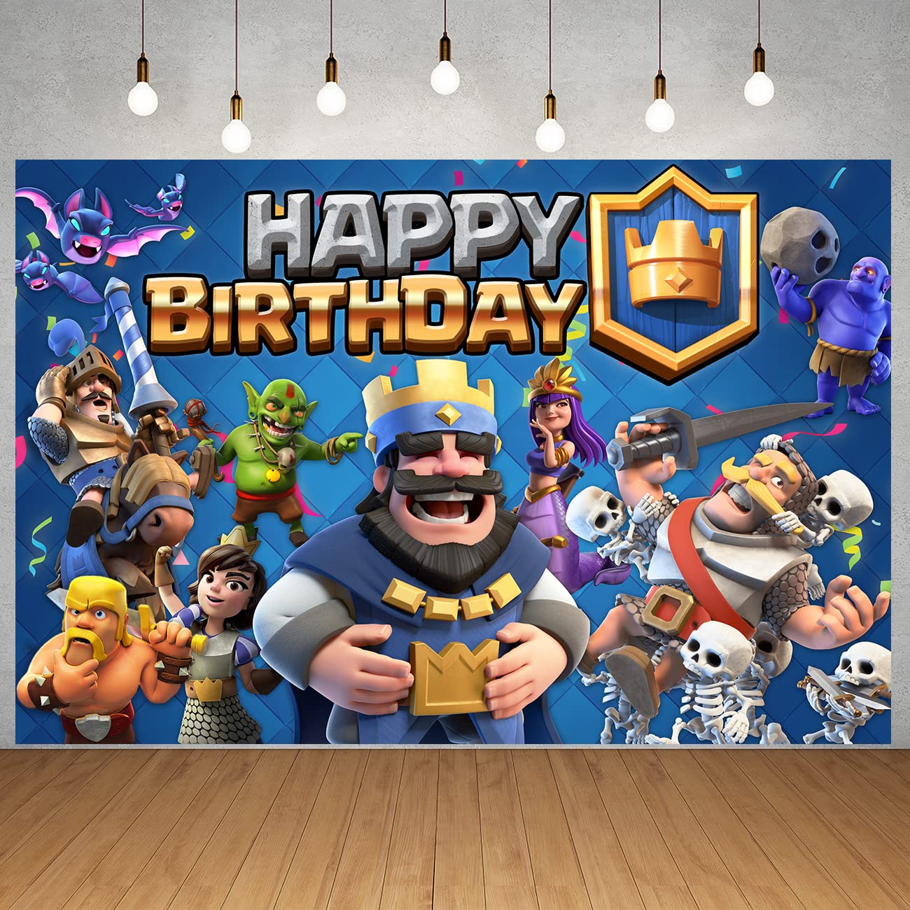 Buy Clash Game Happy Birthday Party Backdrop, Royale Game Birthday