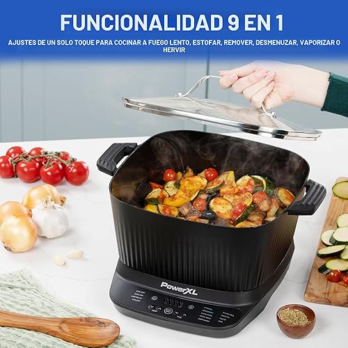 Miniatura 3 de STIRMAX PLUS - Multicocción digital de 7.5 cuartos de galón con paleta automática para remover y triturar, 9 en 1 preajustes programables para