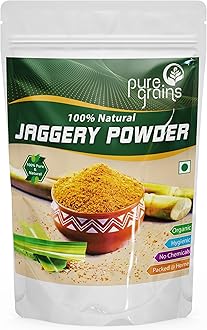 Puregrains Organic Jaggery powder 400g - All-Natural Sweetener, Unrefined, Gluten-Free, Perfect for Cooking and Baking
