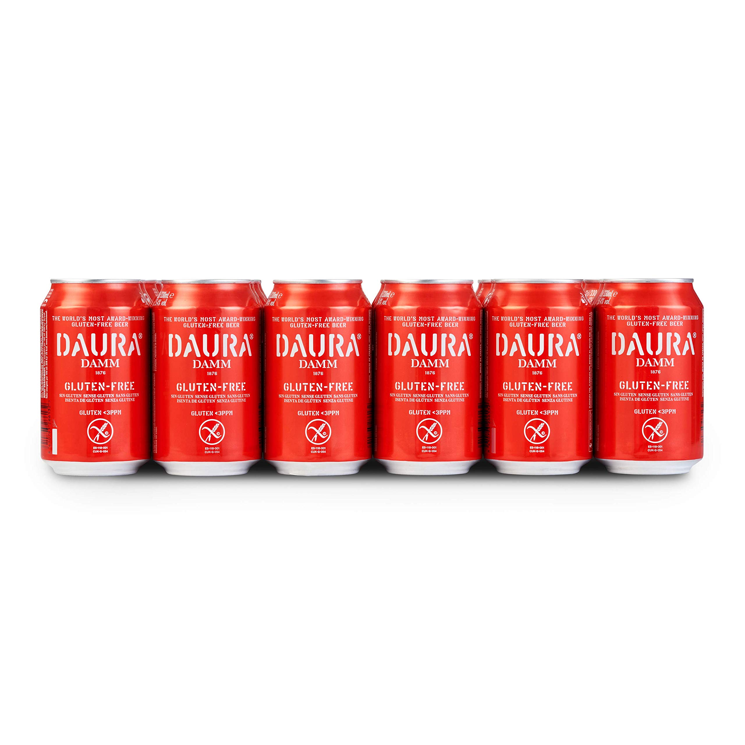 Daura | Cerveza Sin Gluten | Gluten Free | Celíacos | Pack 24 Latas 33 cl