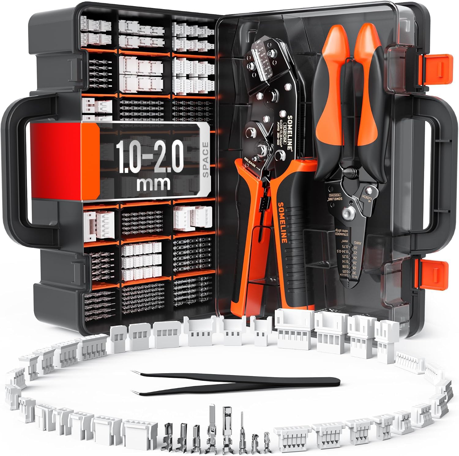 Amazon | SOMELINE® 1.0～2.0mm コネクタキット、24 種類、32～22 AWG