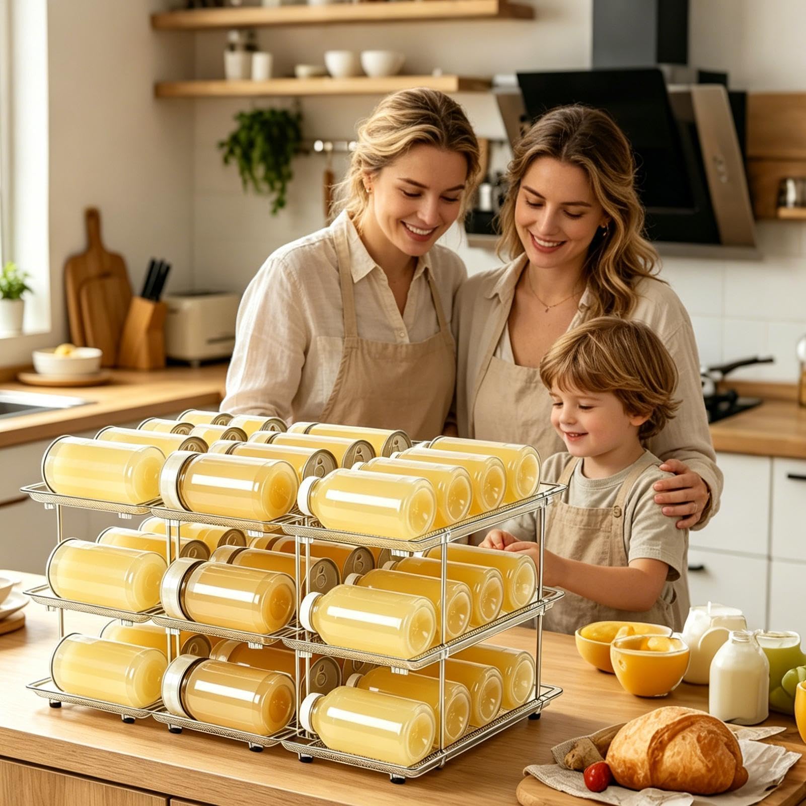 Genérico Organizador De Latas De Cocina Multifuncional Ahorra Espacio | Organizador Para Bebidas En Latas En Despensa Refrigerador Garaje RV Dormitorio Cumpleaños Nuevo Hogar