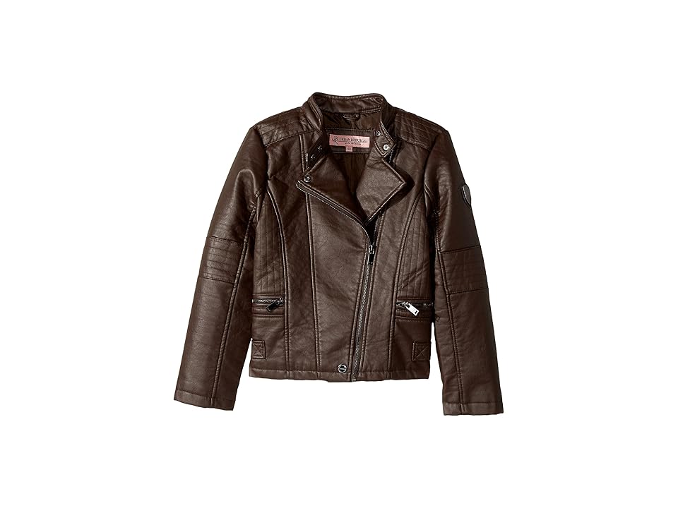 

Urban Republic Kids Buffalo Faux Leather Moto (Little Kids/Big Kids) (Light Espresso) Girl's Coat