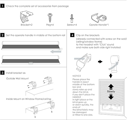 Miniatura 5 de Homebox Persianas celulares 100 % opacas sin cordones para el hogar, persianas para ventanas de interior, persianas de panal de 30 pulgadas de ancho
