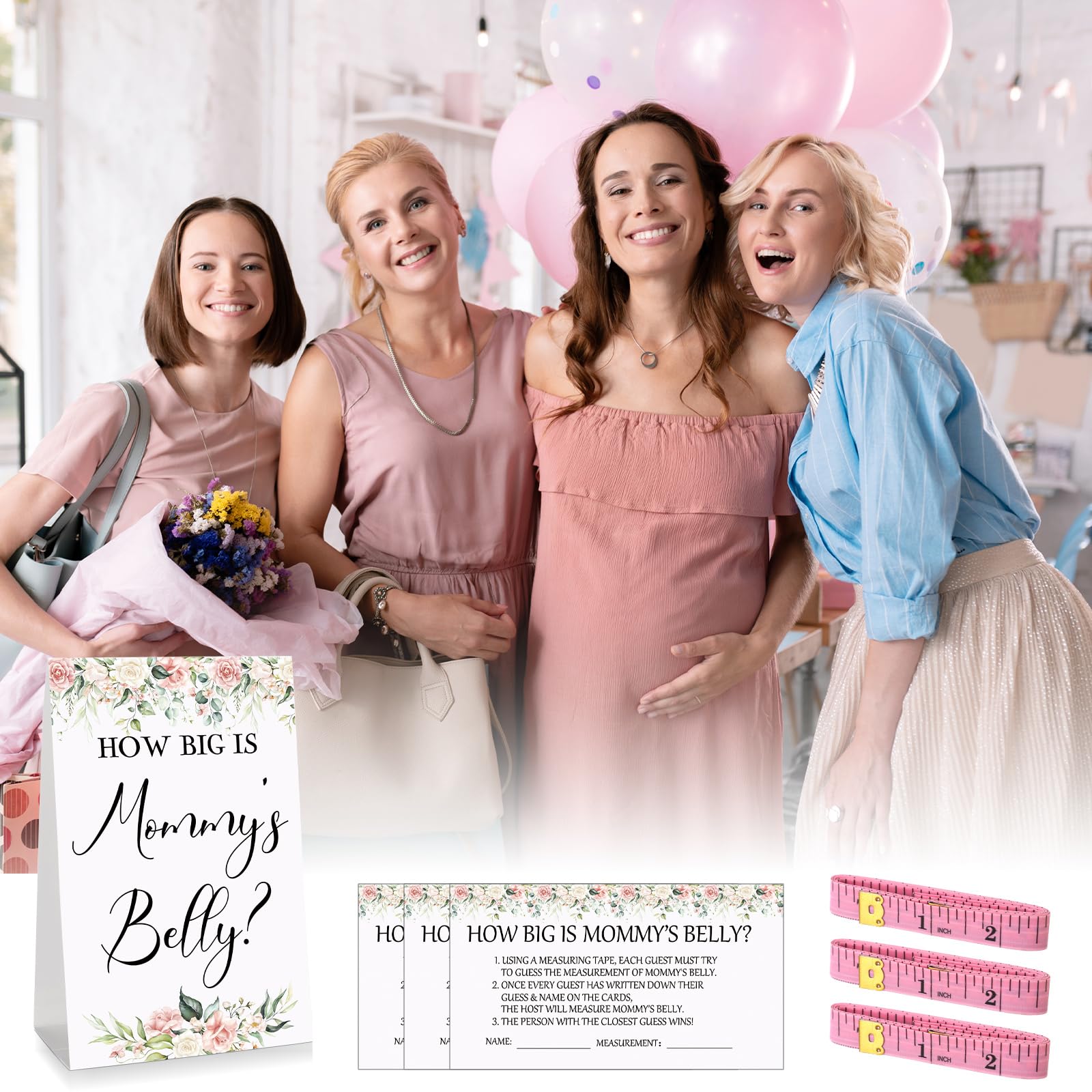 amazon-com-sabary-64-pcs-guess-baby-shower-games-include-how-big-is-mommy-s-belly-sign-measure-baby-bump-game-and-50-guessing-cards-with-10-pencils-3-measuring-tapes-for-baby-shower