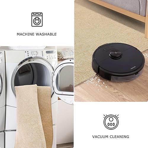 Miniatura 6 de KOZYFLY Alfombra lavable de 2 x 5 pies antideslizante con parte trasera de goma, Bobo beige camino de entrada para interiores, alfombra para