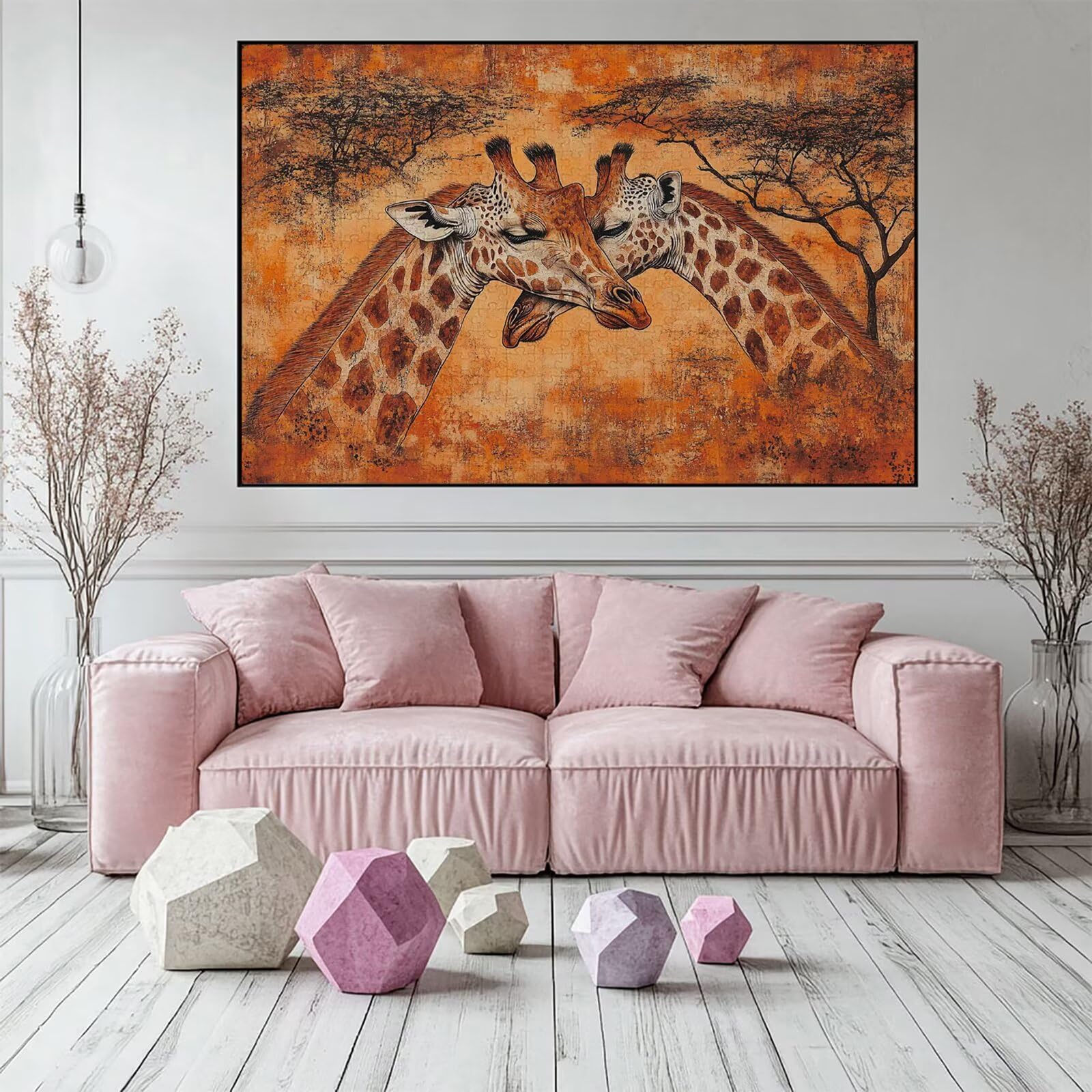 Puzzle 3000 elementów żyrafa puzzle dla dorosłych zwierzę 122 x 81 cm unikalne rzemiosło klasyczne 3D drewniana układanka do rodzinnych gier aktywnych, układanka zrób to sam do dekoracji ścian domu