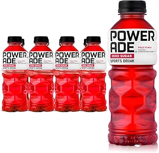 POWERADE ZERO, Zero Calorie Electrolyte Enhanced Sports Drinks, Fruit Punch, 20 fl oz, 8 Pack