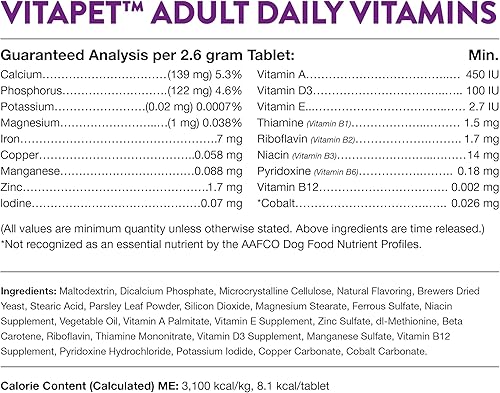 Miniatura 8 de NaturVet VitaPet Vitaminas diarias para perros con ayuda respiratoria  Incluye espectro completo de vitaminas, minerales, ácidos grasos omega-6,