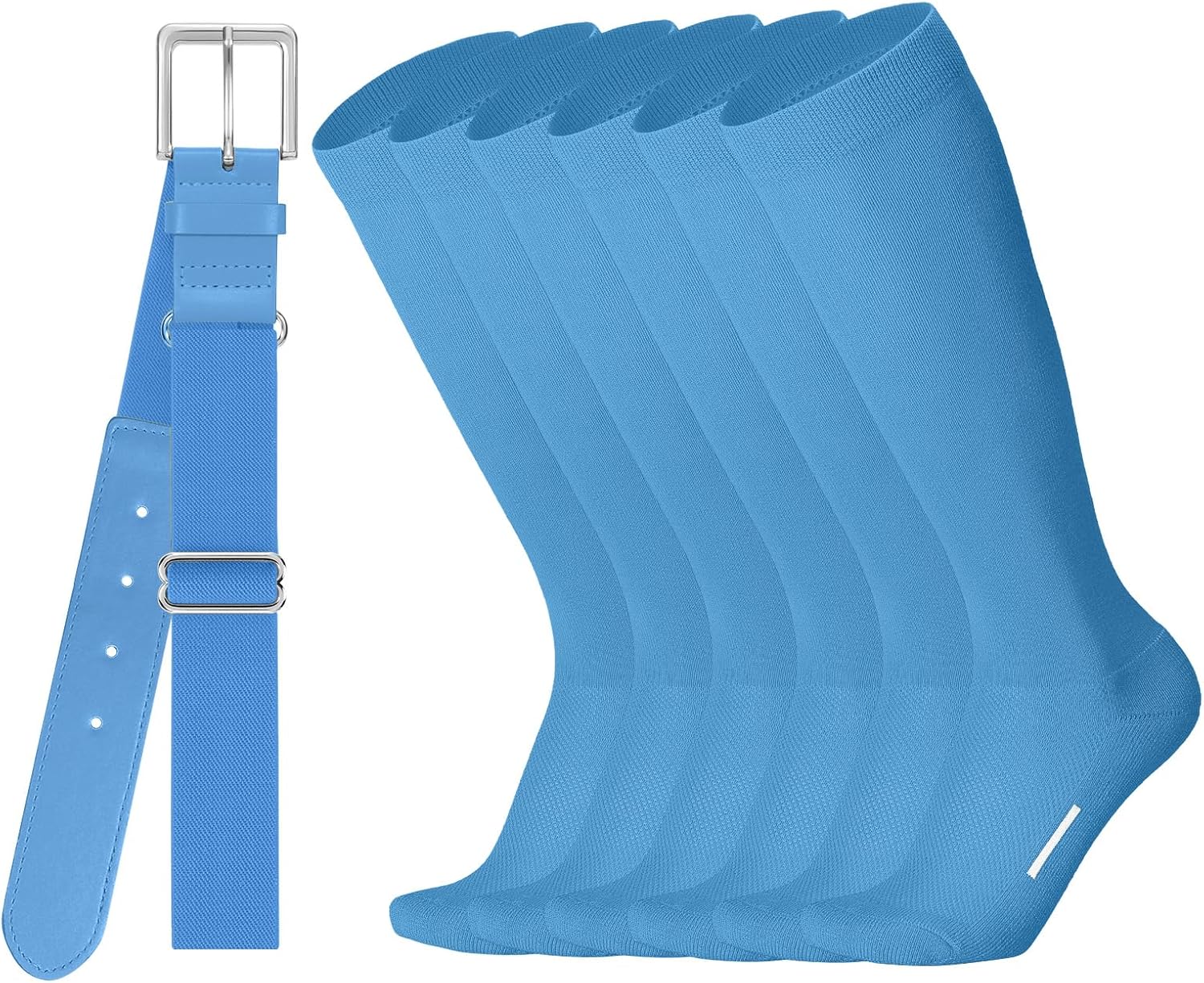 JASGOOD Baseball Softball Socks and Belt Combo Set 3 for Youth Adult Soccer Football Socks