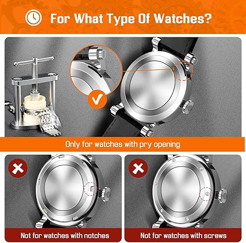 Vista 2 de Conjunto de herramientas de presión para relojes Jorest, cierre de caja trasera para cerrar la cubierta, reemplazo de batería de reloj, removedor