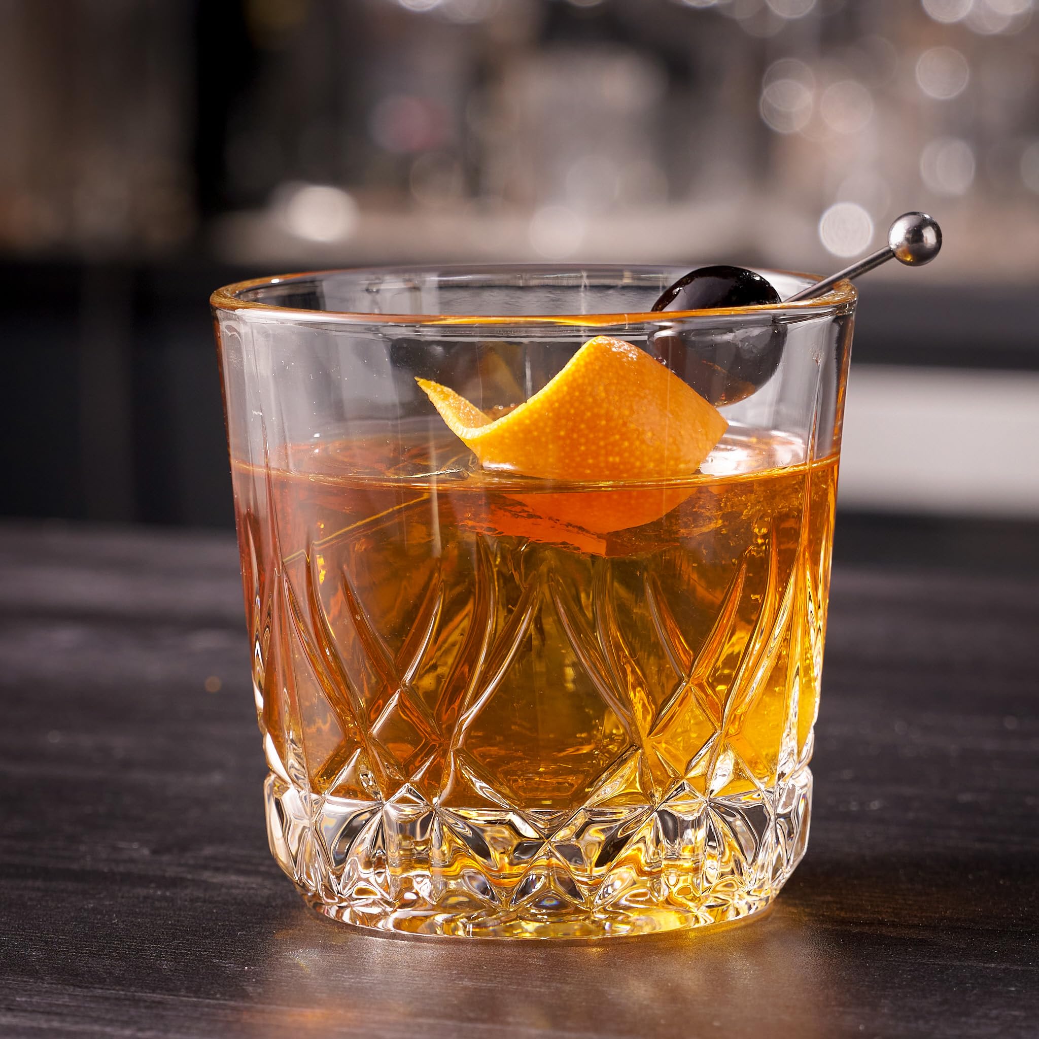 Juego De 12 Vasos De Whisky LEMONSODA | Cristal Tallado Sin Plomo, 300 Ml, Ultra Transparente Y Aptos Lavavajillas