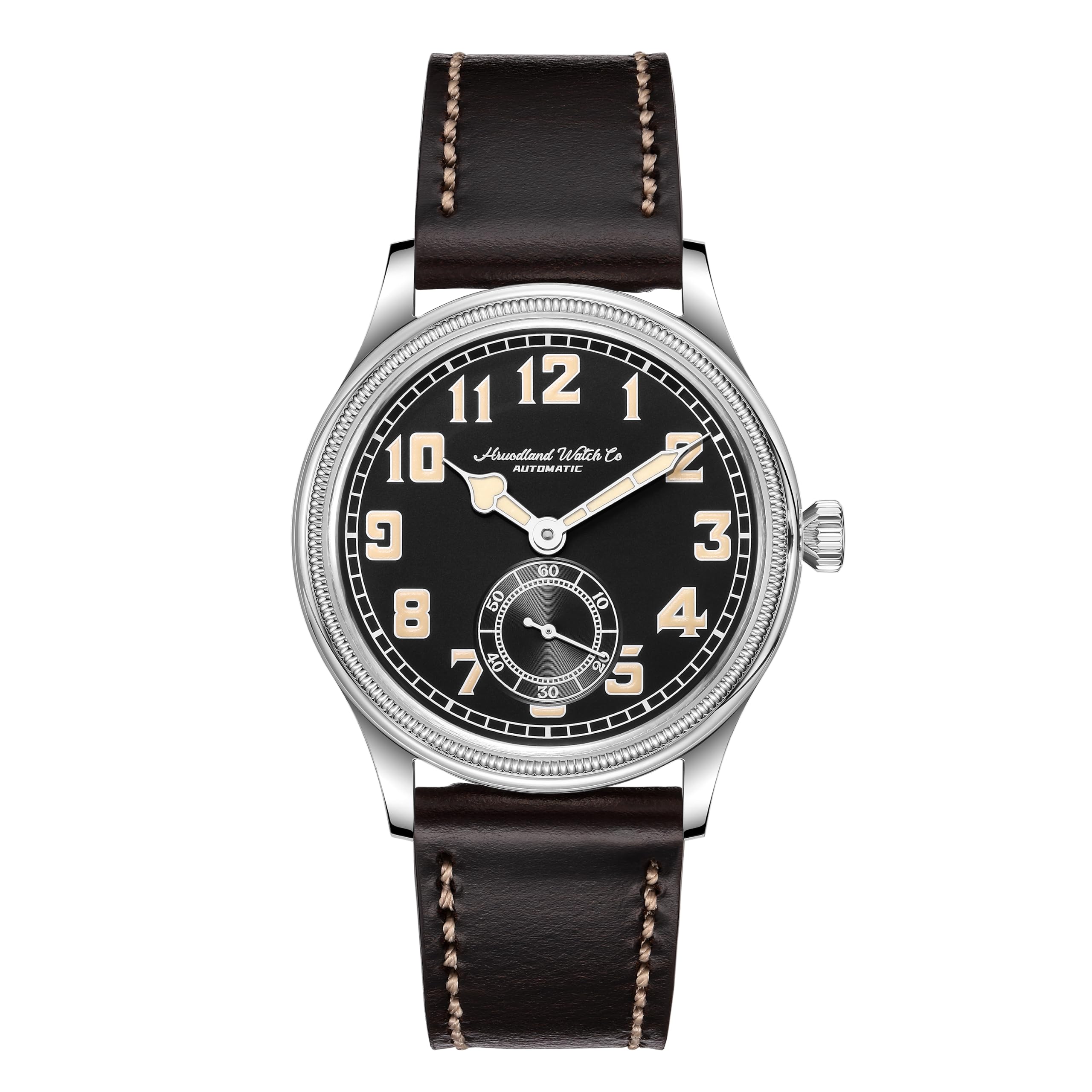 Uhren Herren Automatik mit Retro Fliegeruhren Design – K1-Mineralglas, C3-Grün-Nachtleuchten & Lederarmband – Ideal für Business, Casual & als Geschenk