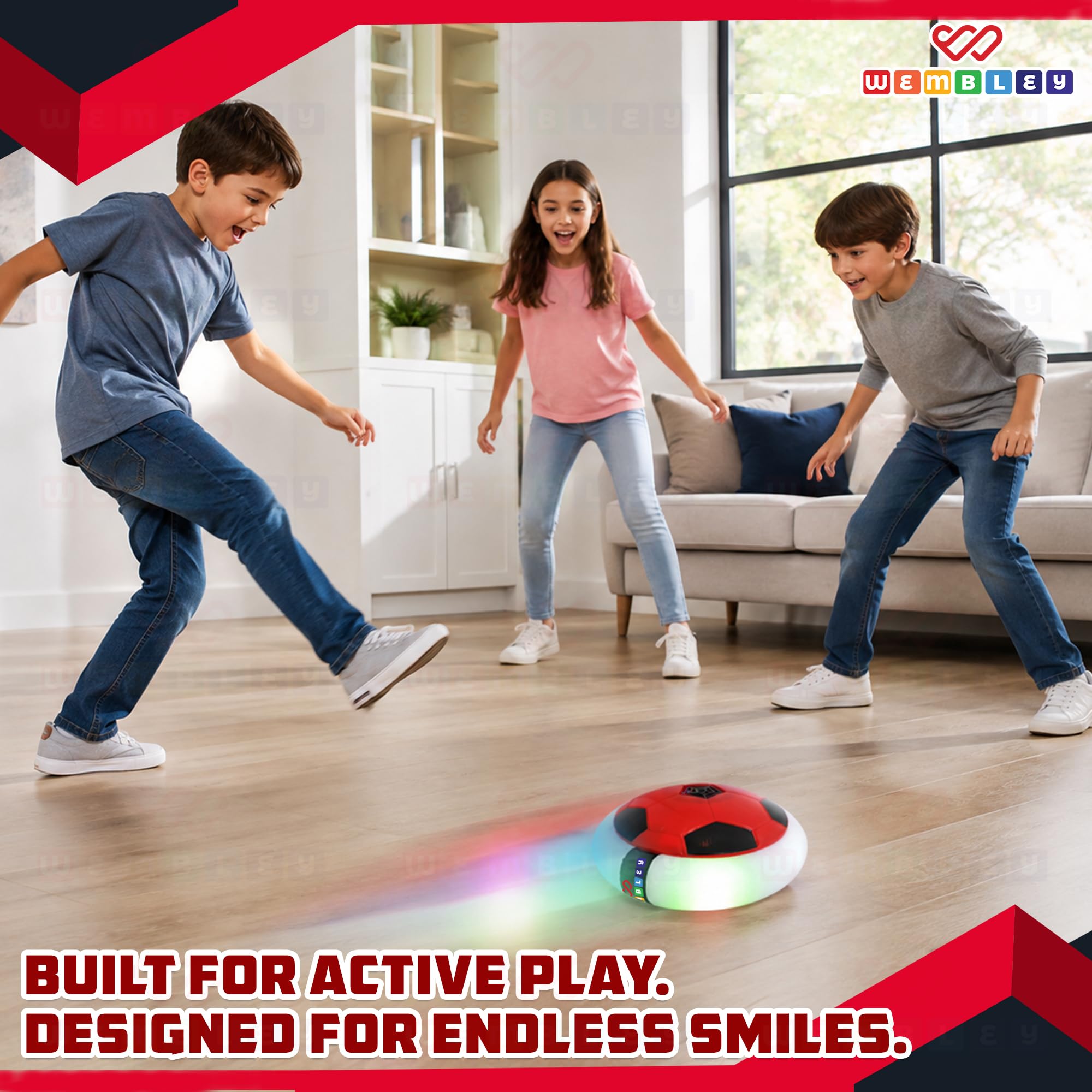 Wembley Hover Football - LED Lights & Rechargeable Fun -8 Wembley Hover Football - LED Lights & Rechargeable Fun -8