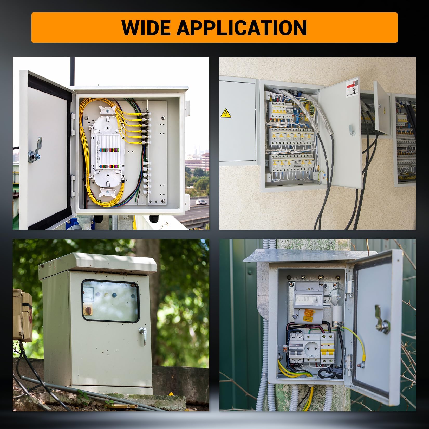 Garvee Wetterfeste Anschlussdose Verteilerkasten aus robustem Kunststoff für Außenbereich, Schutzgehäuse für Elektroinstallationen mit Montageset, Staubdicht & Regensicher
