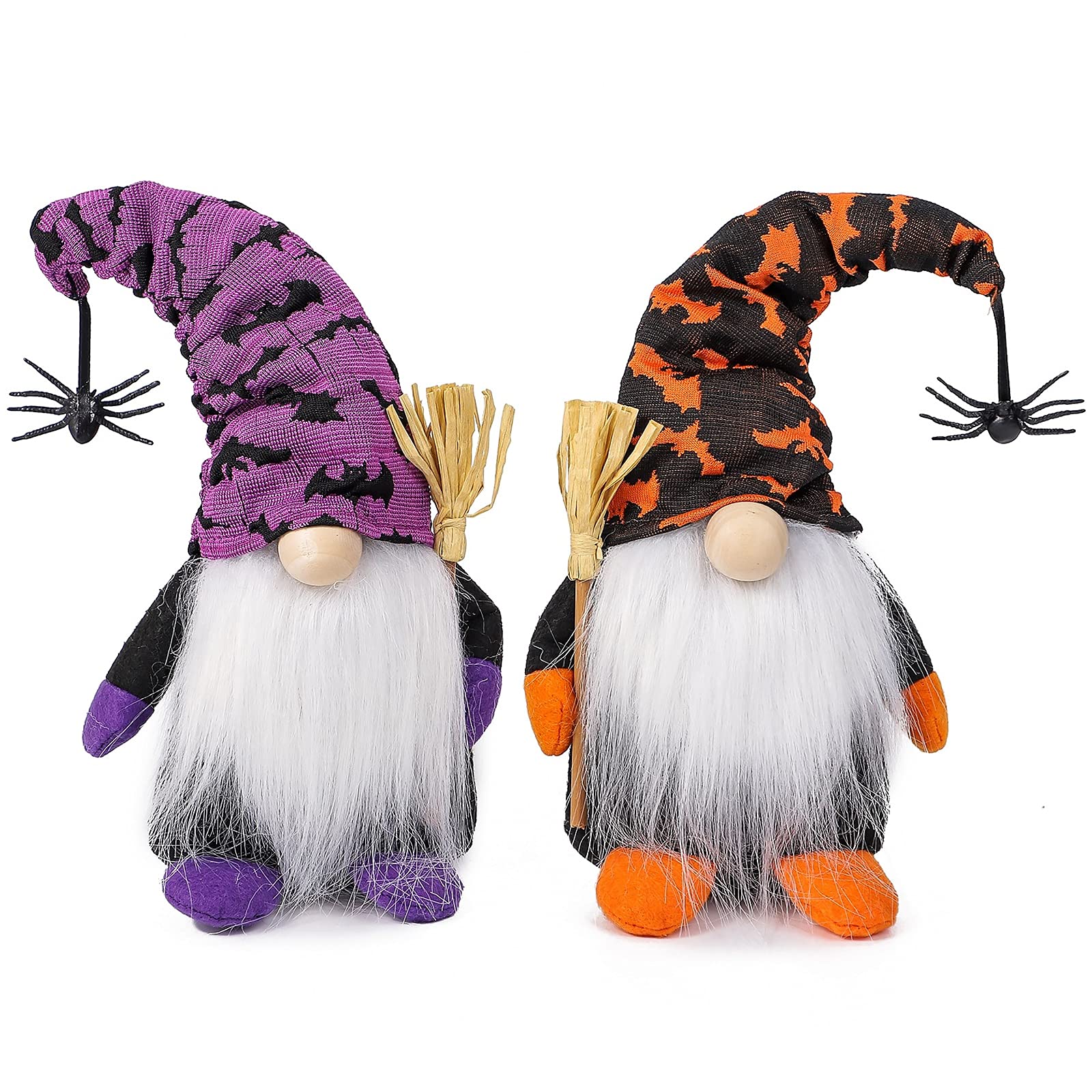 Handmade Scandinavian Tomte Gnome Plush Dolls, 2 Pcs - Halloween Swedish Dwarf Decor for Home & Household