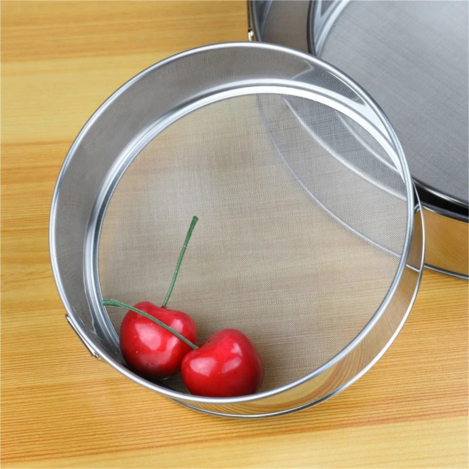 Mehlsieb-Set aus 304 Edelstahl, 2 Stück, 25 cm, robuste Backutensilien, perfekt zum Sieben von Mehl, Zucker und Kuchenzutaten, unverzichtbares Küchenzubehör