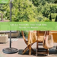 Vista 2 de T&Jero Base redonda de 40 libras para exteriores, color bronce