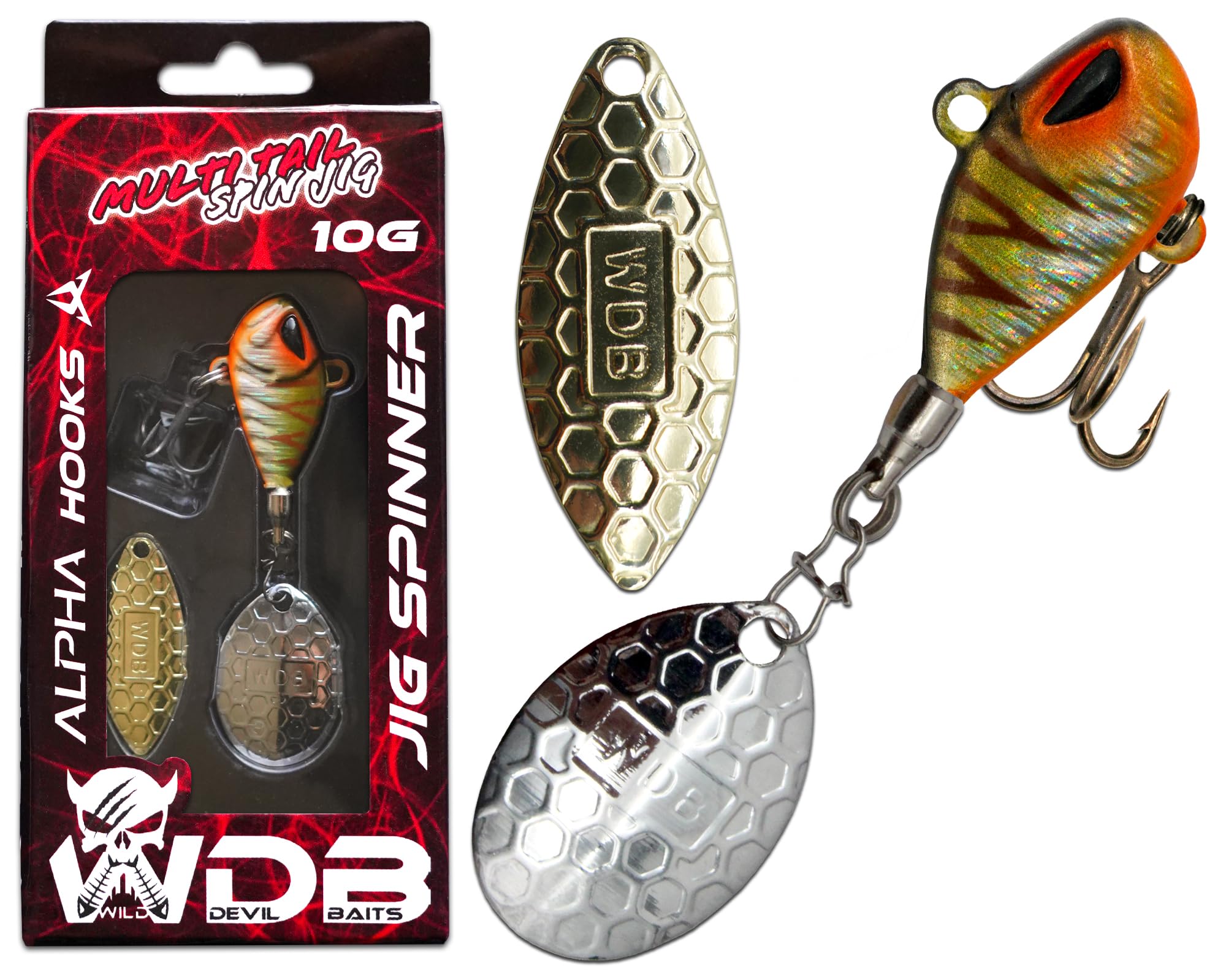 Wild Devil Baits Multi Tail Spin Jig - Señuelo de pesca