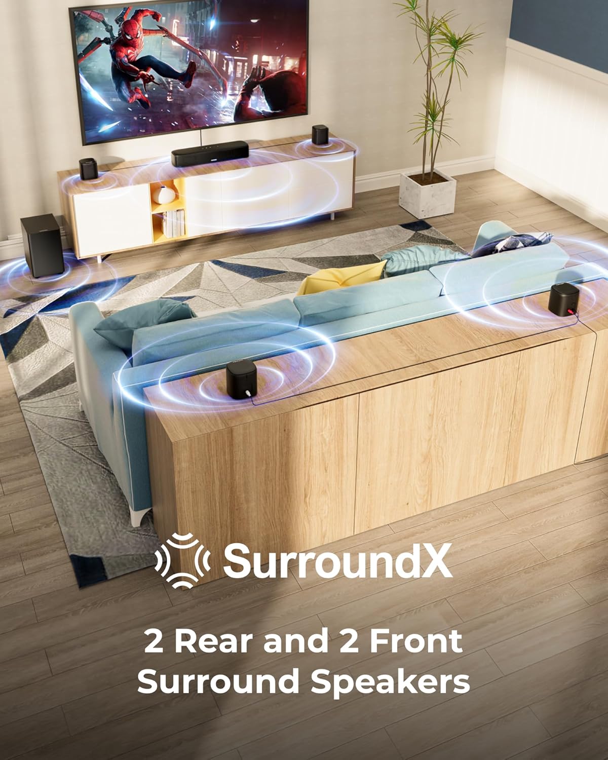 ULTIMEA 7.1ch Surround Sound Bar for Smart TV, with 4 Surround Speakers, Peak Power 330W, Surround Sound System Soundbar with Subwoofer, HDMI ARC, Bluetooth 6.0, Optical, Aux, Aura A40 Pro, 2026 Model 4 81W2BPGsshL. AC SL1500