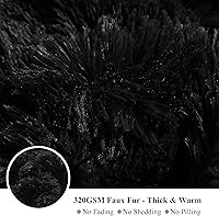 Vista 4 de XeGe Funda de Edredón de Felpa Shaggy de Lujo Ultra Suave de Terciopelo Cristal Ropa de Cama 1PC (1 Funda de Edredón de Piel Sintética), Cierre